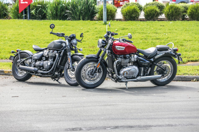 Triumph Bobber Black and Speedmaster