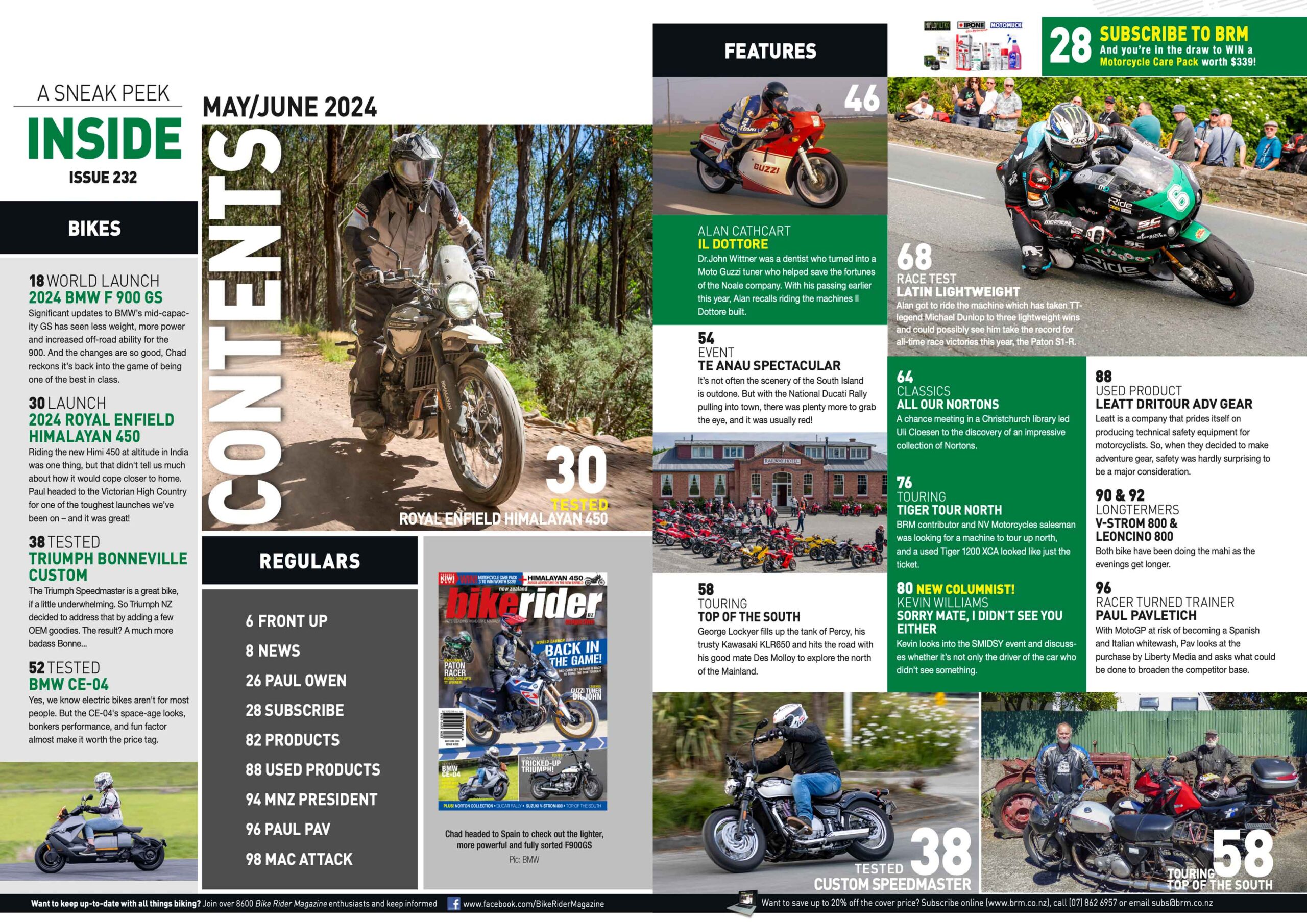 what's in bike rider magazine