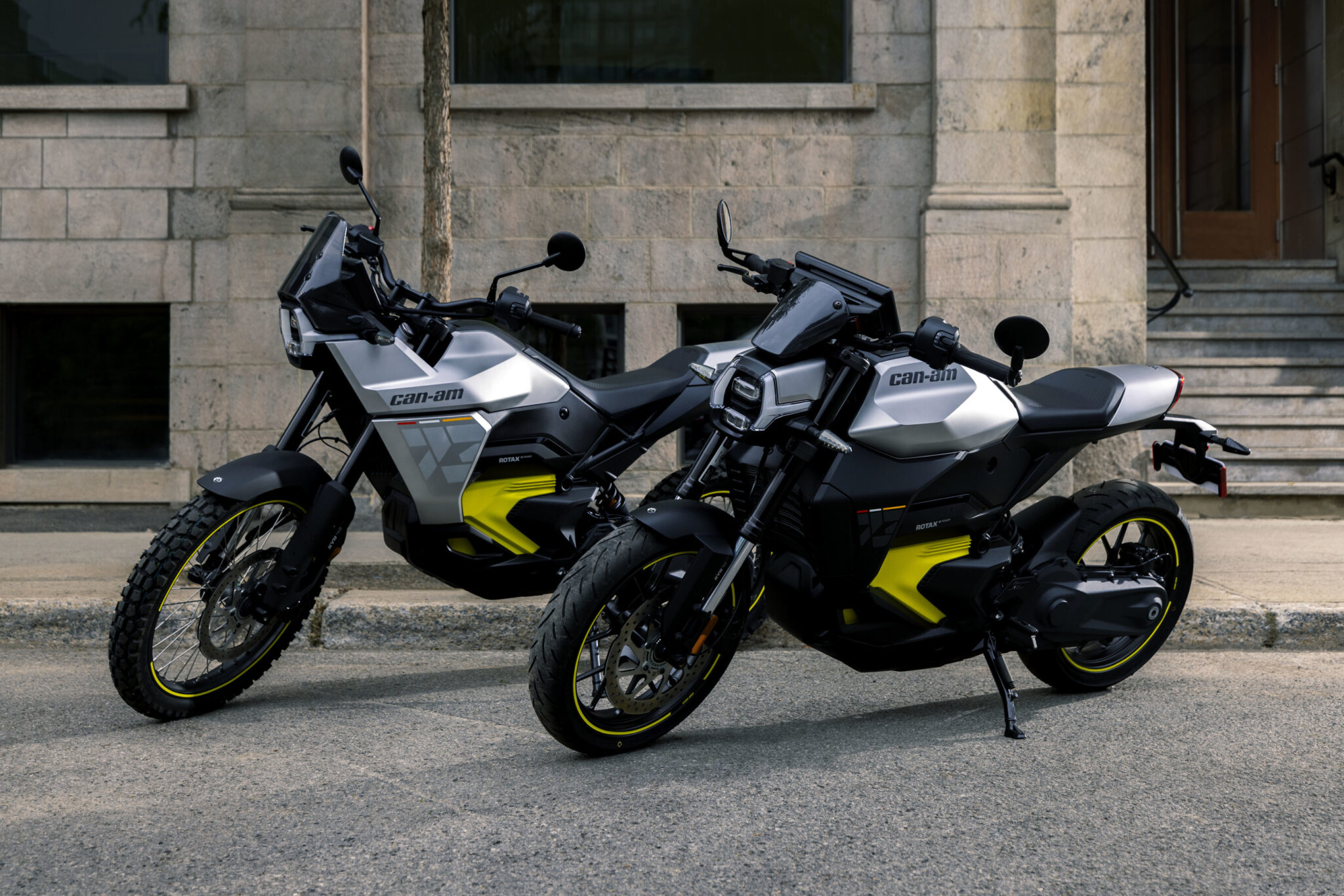 Can Am reveals new electric adventure and naked bikes