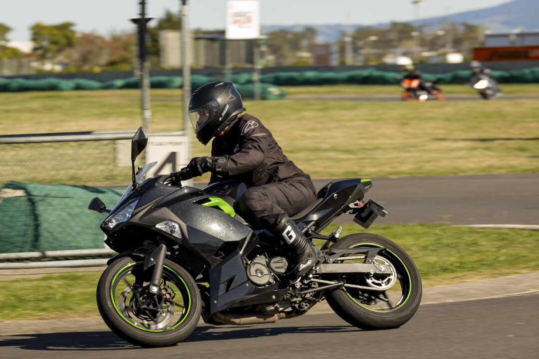 Road Safe motorcycle training, Hamilton kart track, Waipa District Council, Waikato District Council and Hamilton City Council, Ninja 300 track