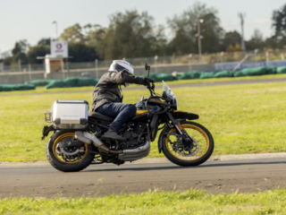 Road Safe motorcycle training, Hamilton kart track, Waipa District Council, Waikato District Council and Hamilton City Council, Royal Enfield track action