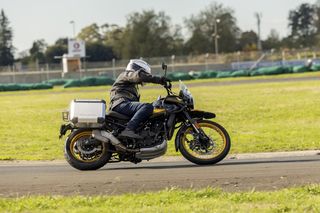 Road Safe motorcycle training, Hamilton kart track, Waipa District Council, Waikato District Council and Hamilton City Council, Royal Enfield track action