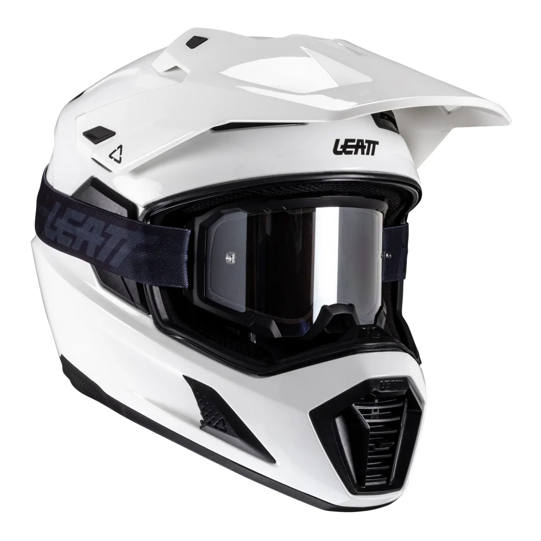 Leatt 8.5 Adventure Helmet review with peak and goggles