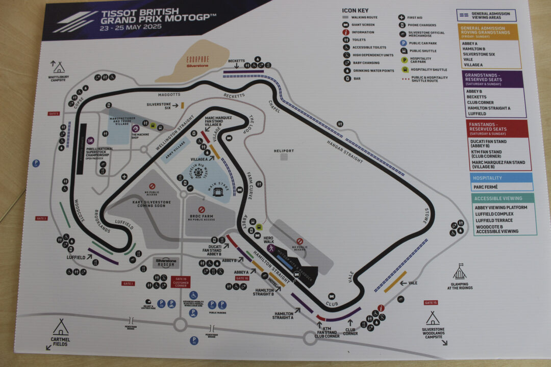 Silverstone Motogp map