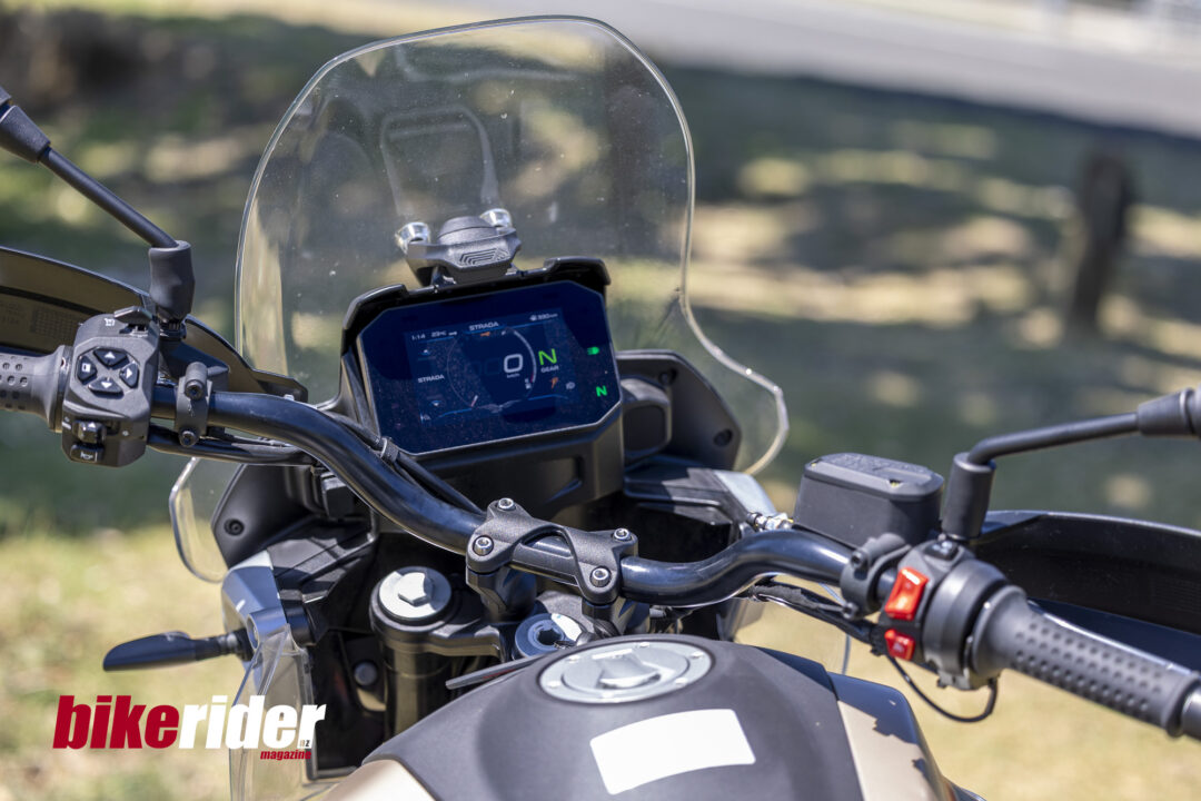 Moto Guzzi V85TT Travel TFT dash and adjustable screen BRM NZ