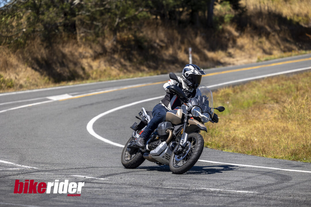 Moto Guzzi V85TT Travel action BRM NZ