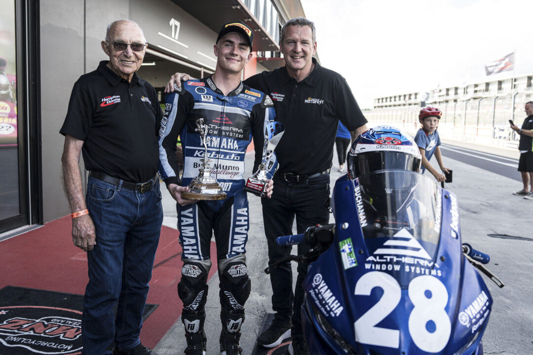 Hugh Anderson, Cormac Buchanan and Simon Crafar at Hampton Downs