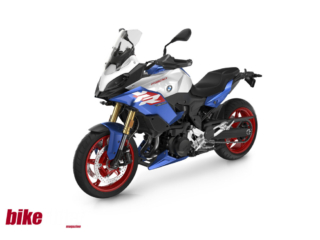 BMW F900XR 2025 model in racing blue and light white color combination with taller windscreen.