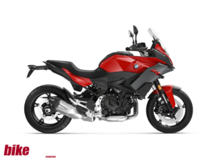 BMW F900XR 2025 model in red color combination with taller windscreen.