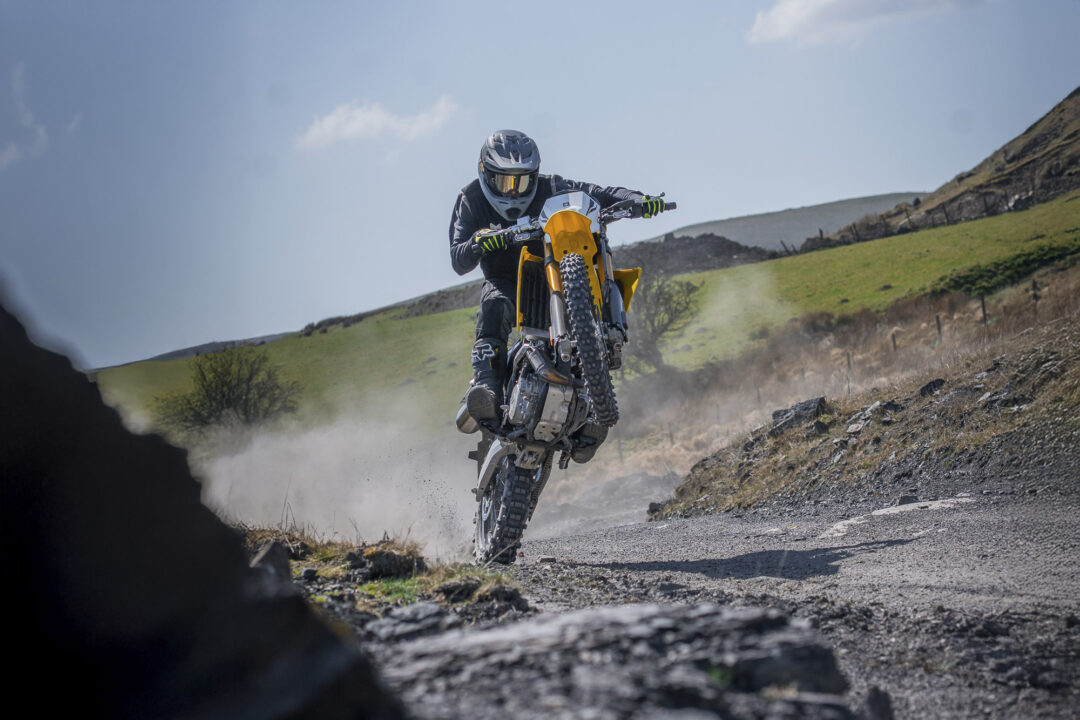 2025 Suzuki DR-Z4S action trail wheelie