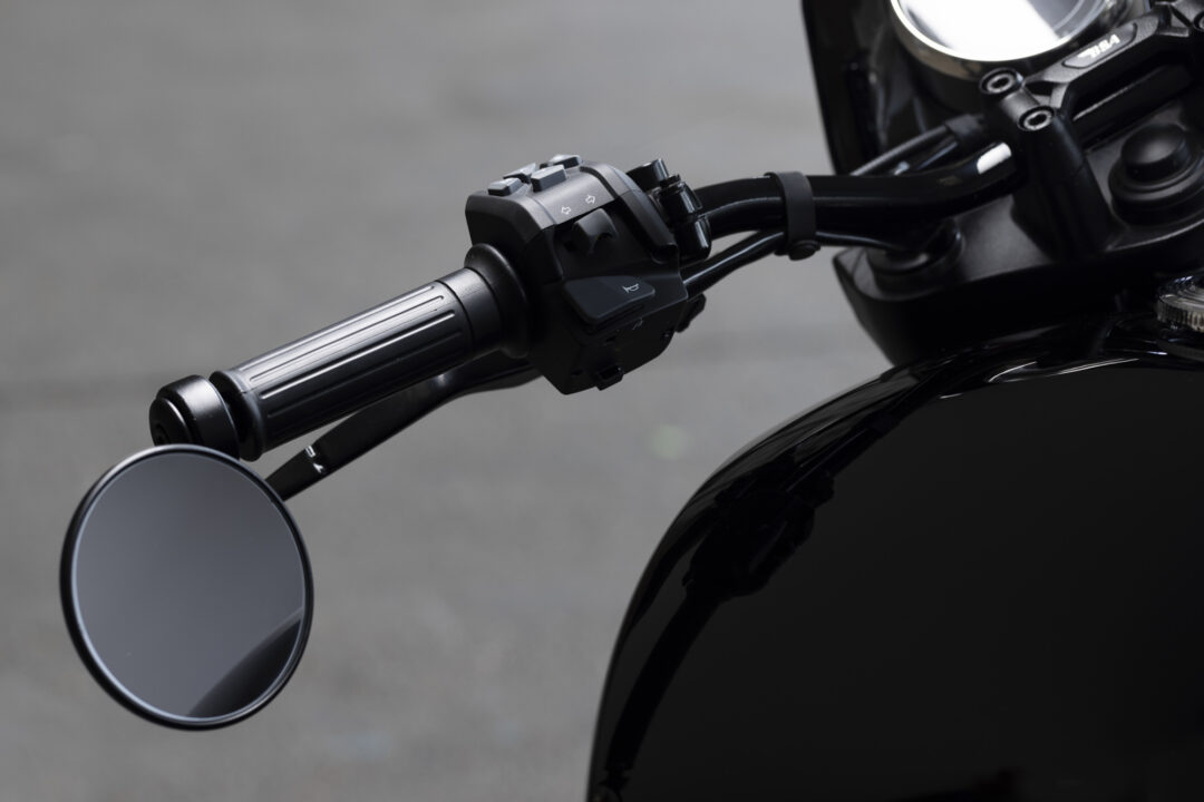 BSA Bantam 350 control and bar-end mirror