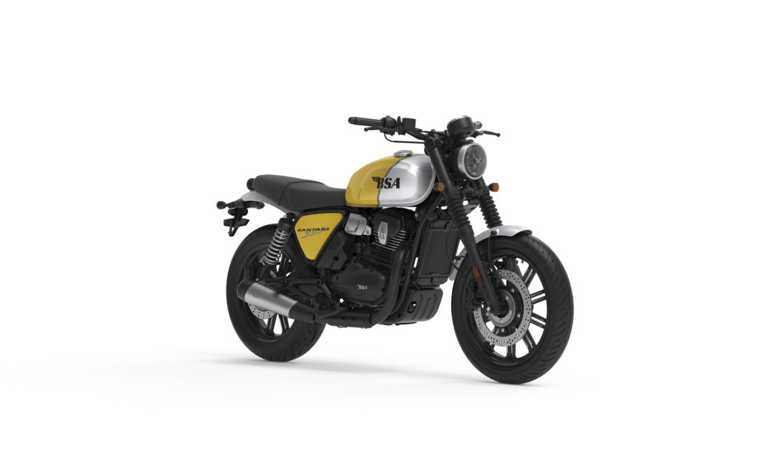 BSA Bantam 350 yellow studio