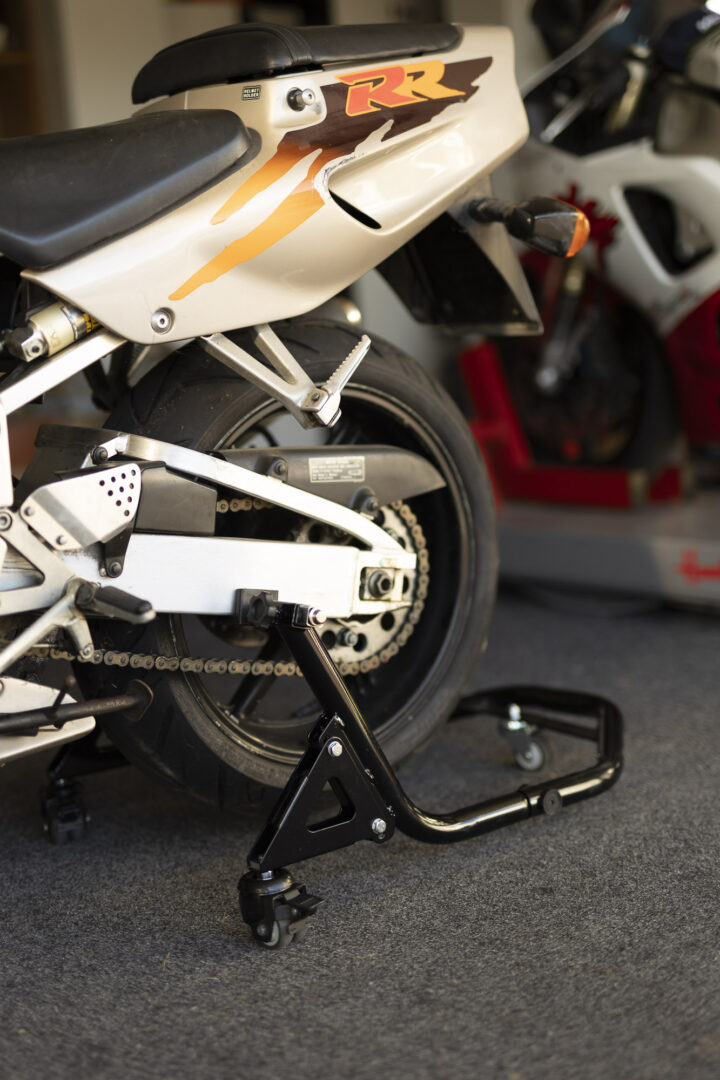 Whites dolly paddock stand review Tiger Fireblade