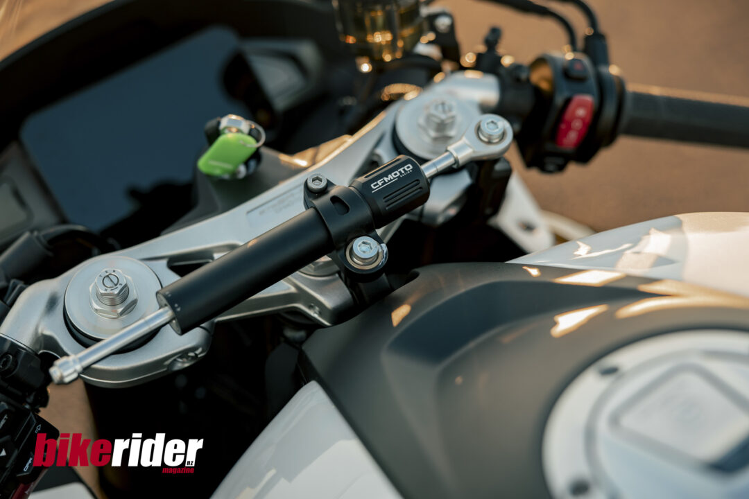 CFMoto 675SR-S review steering damper