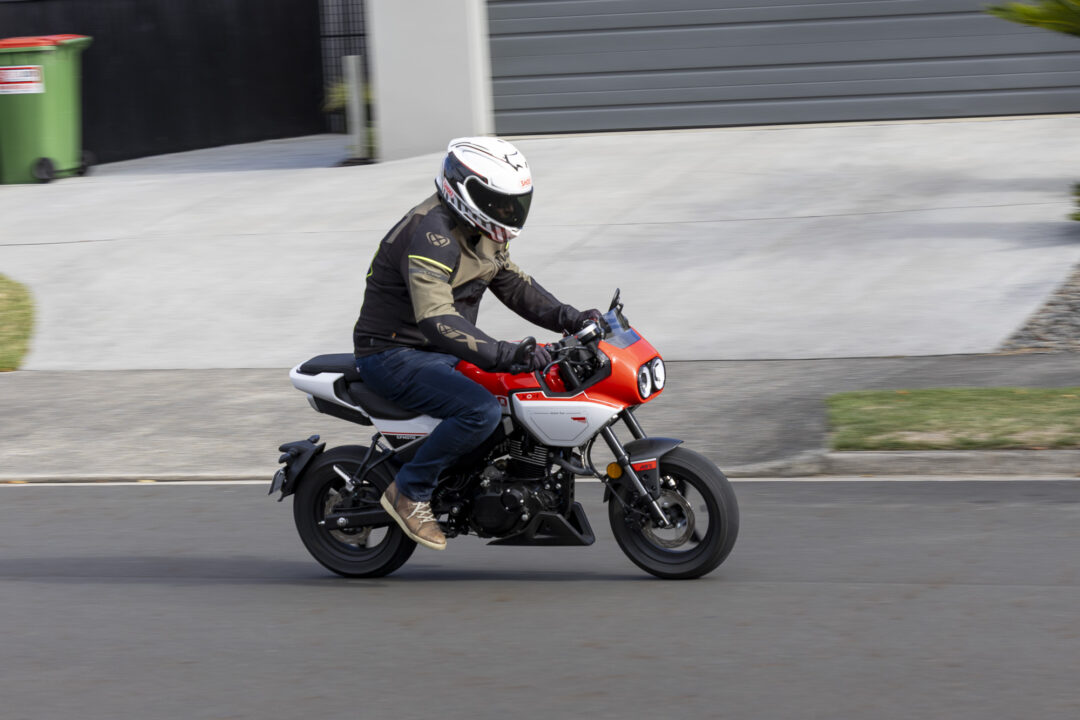 CFMoto XO Papio review action, riding fast