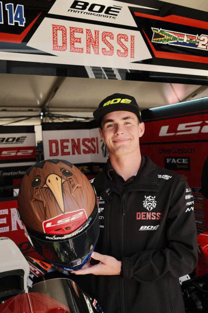 Cormac Buchanan racing Moto3 LS2 helmet Kiwi NZ