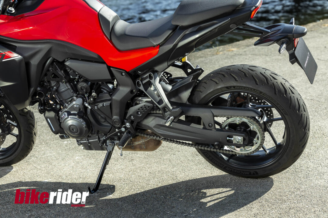 2026 Yamaha Tracer 7 review swingarm Michelin tyre