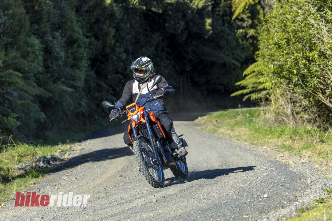 Beta Alp 4.0 adventure bike review action gravel road