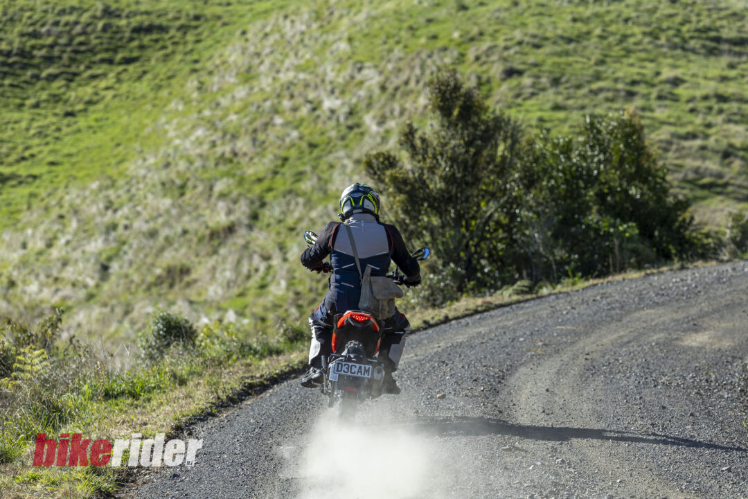 Beta Alp 4.0 adventure bike review action gravel road
