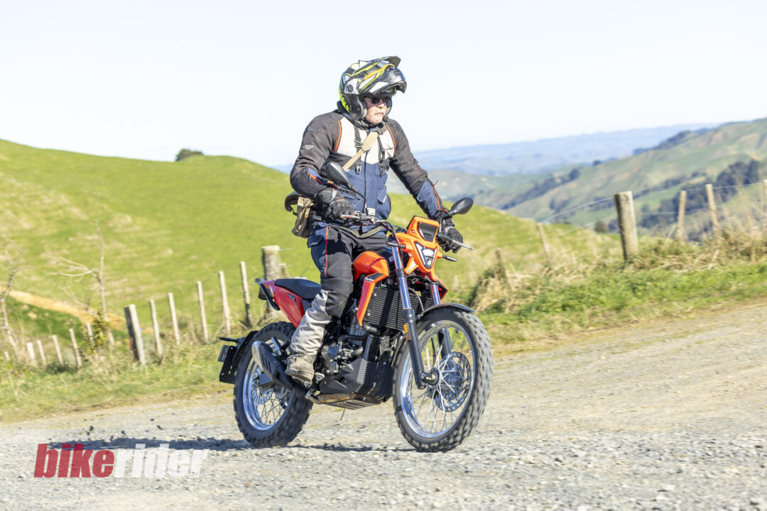 Beta Alp 4.0 adventure bike review action gravel road