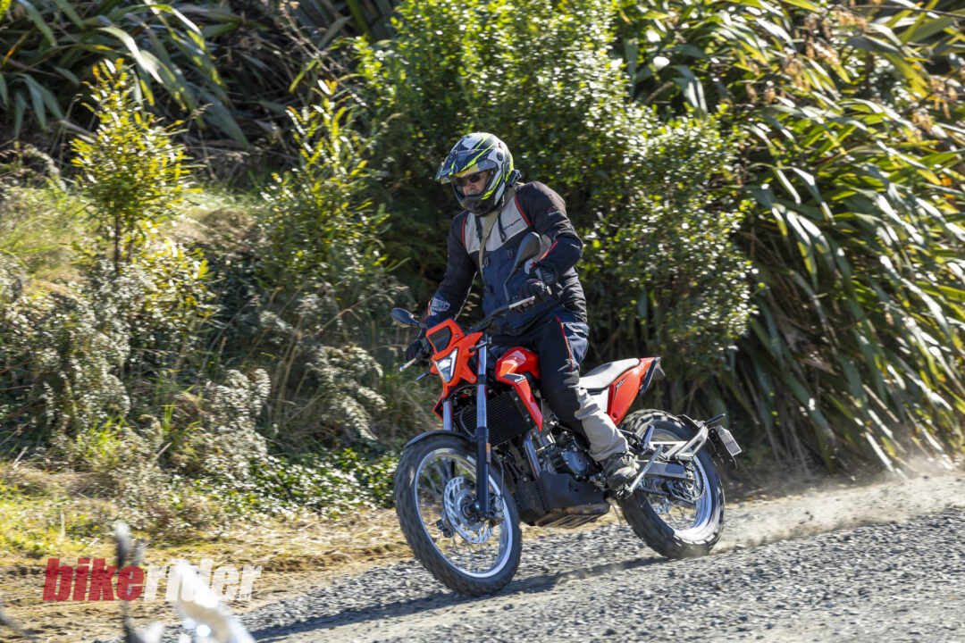 Beta Alp 4.0 adventure bike review action gravel road