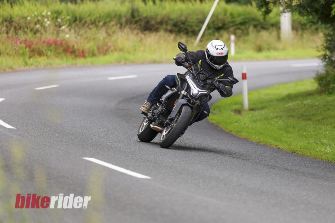 CFMoto 800NK Advanced review action road corner