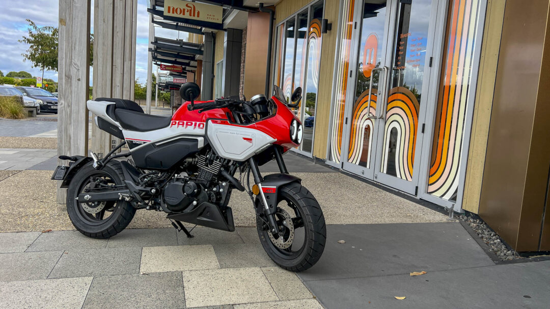 CFMoto XO Papio review parked up in town