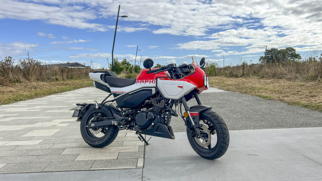 CFMoto XO Papio review parked up in town