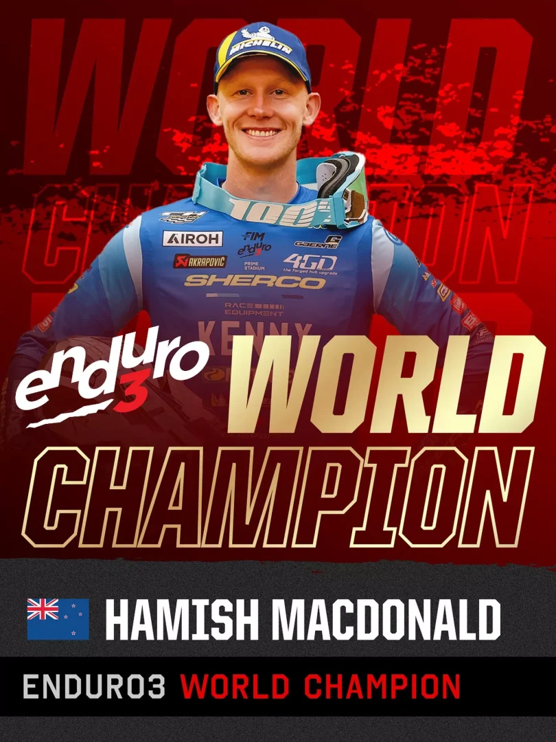 Hamish Macdonald, Kiwi racer, Enduro3 Champion