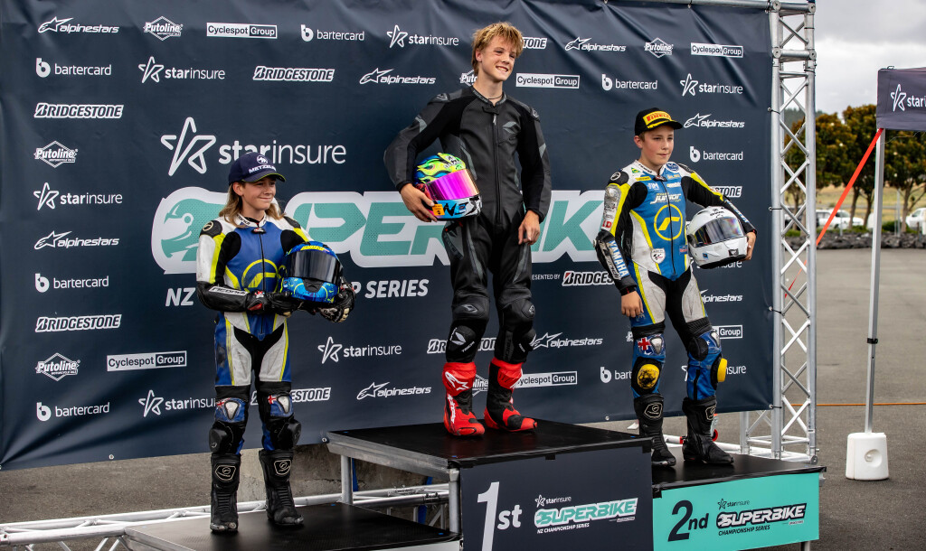 NZSBK 2025 Supersport 150 Podium Ceremony