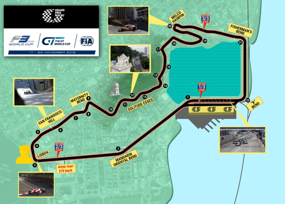 Macau Grand Prix circuit map