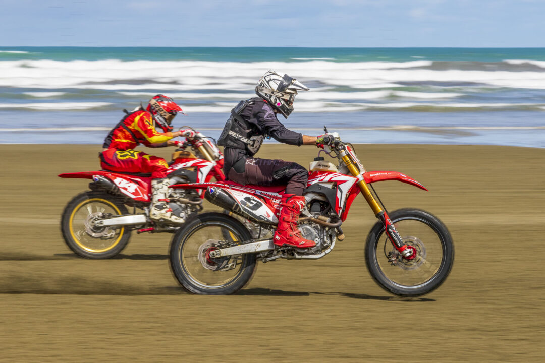 Burt Munro Challenge beach race action