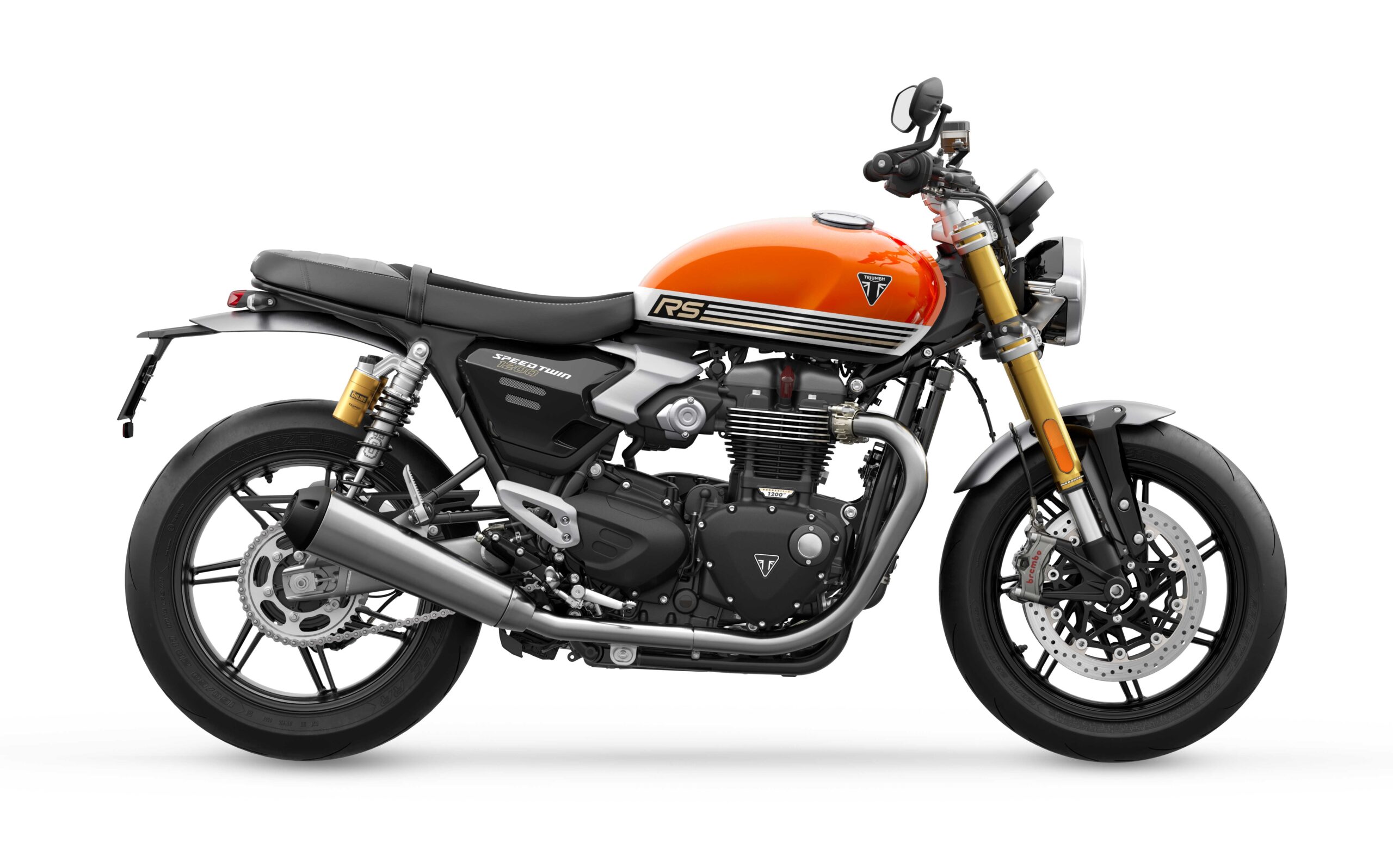 Triumph Speed Twin 1200 RS review NZ road action corner