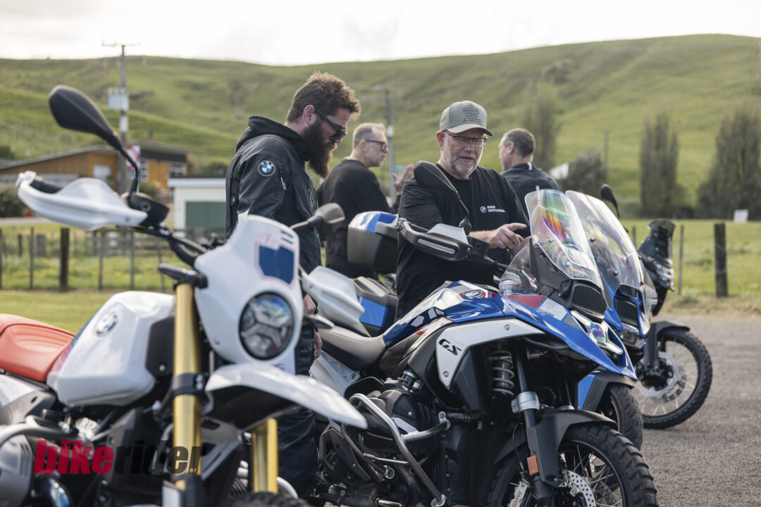 BMW riders checking out the new models on the BMW GS Rallye New Zealand