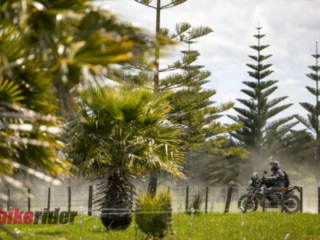 KTM 890 Adventure riding gravel roads during the 2025 BMW GS Rallye in Whanganui