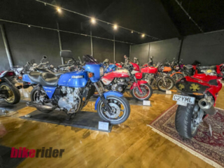 Various collectible motorcycles at the Moto71 motorcycle museum NZ