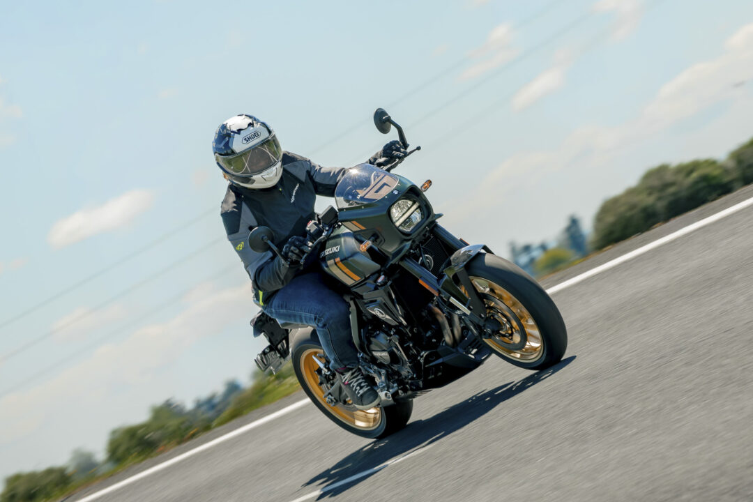 Suzuki GSX-8TT action road female rider