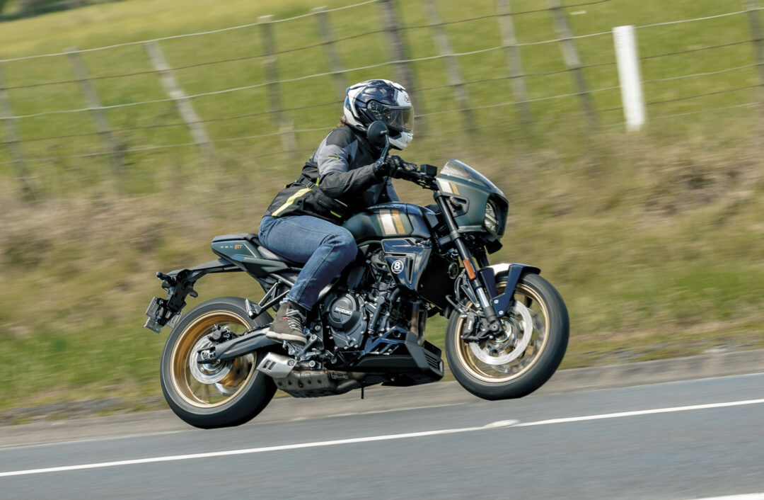 Suzuki GSX-8TT action road female rider