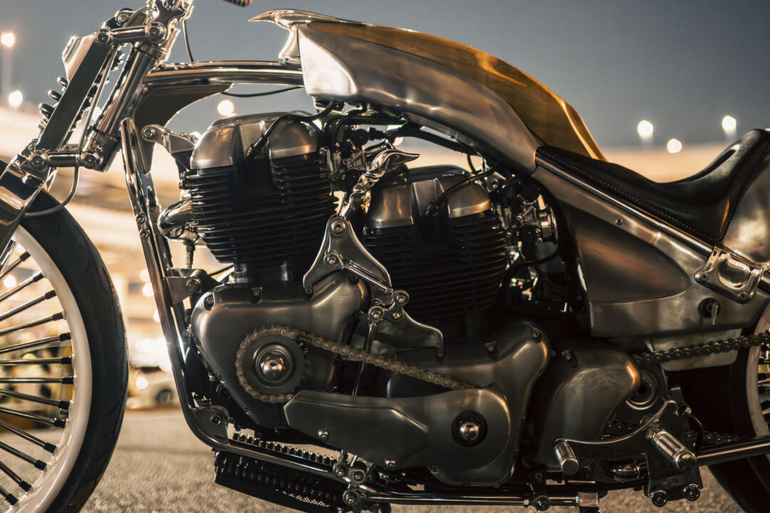 Royal Enfield VITA custom bike, two 650 twin engines