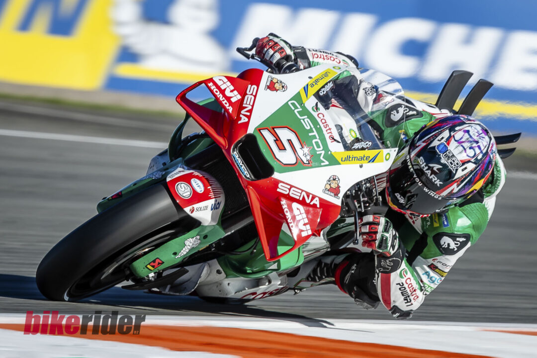 MotoGP Rd22 Circuit Ricardo Tormo Sat Johann Zarco Honda MotoGP action slide track