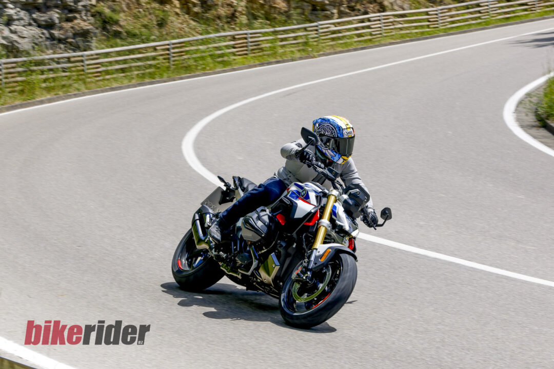 BMW R 1300 R review, action shot, road cornering