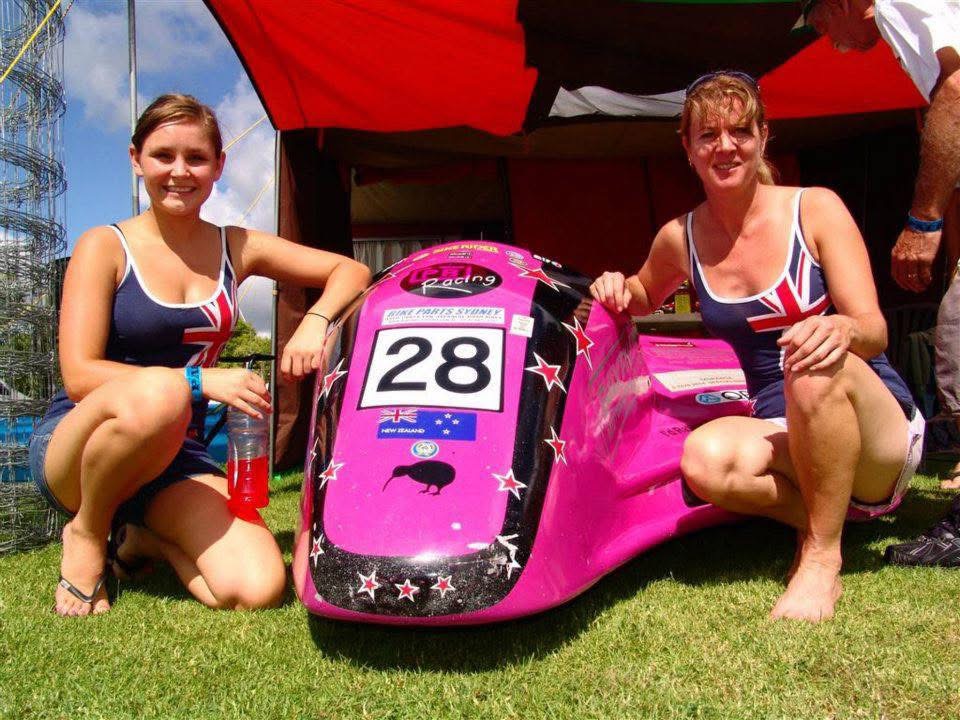 Female sidecar racers NZ