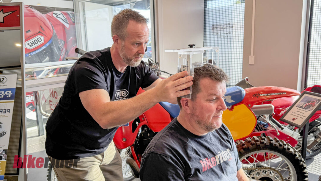 Shoei Personal Fitting System measurement tool helmet