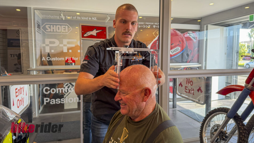 Shoei Personal Fitting System measurement tool helmet