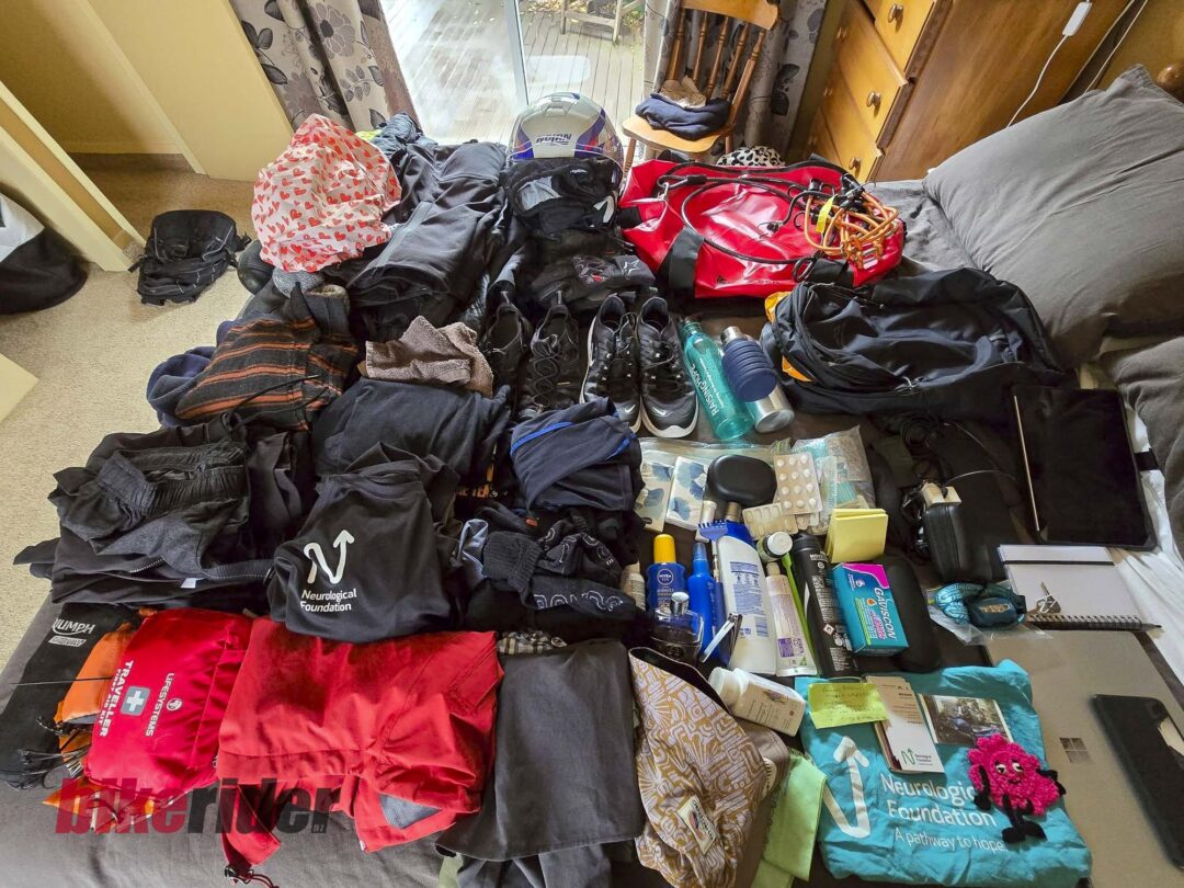 Ride For Neurological Research getting kit ready for ride around australia