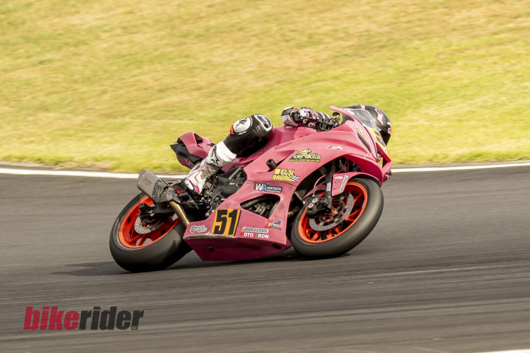 Cameron Leslie won all three ProTwin races even with a broken leg