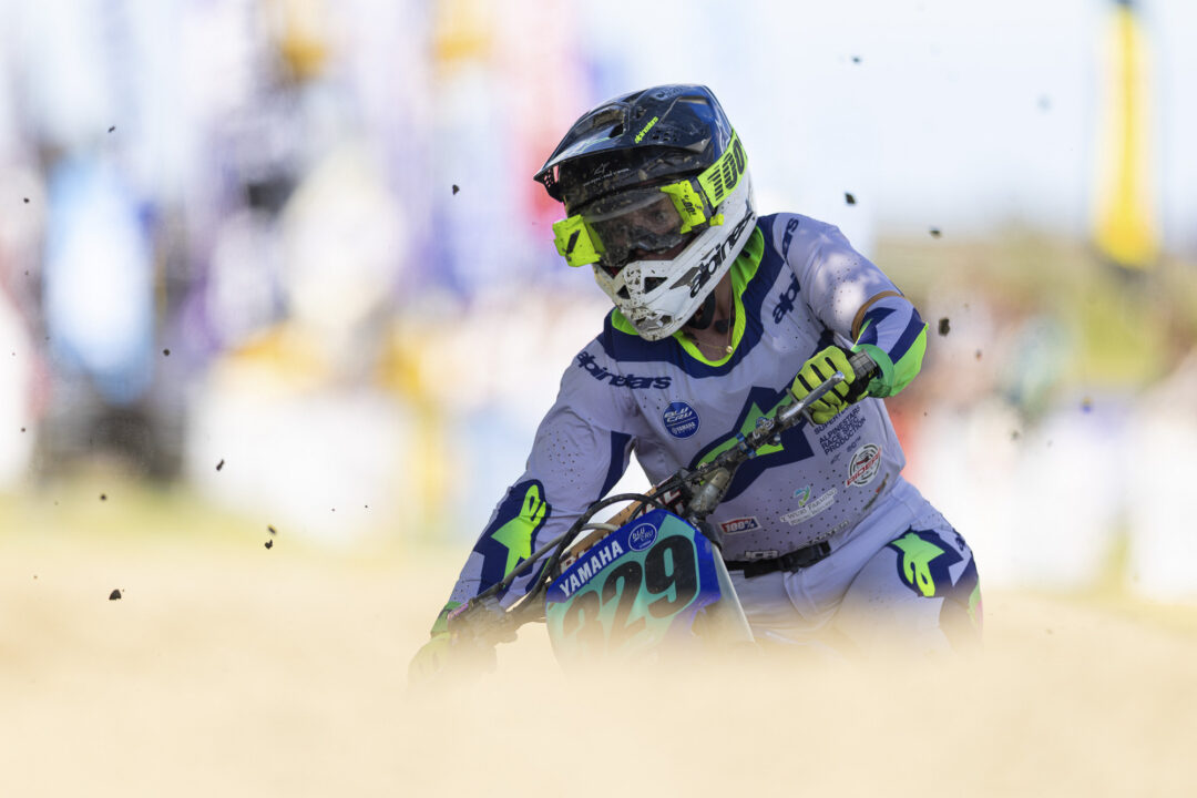 Mikayla Griffiths in MX3 Cup at Round 2 of the 2026 Yamaha New Zealand Motocross Championships held at Riverside motocross track, Balclutha, South Otago, New Zealand. Photo: MNZ/Derek Morrison