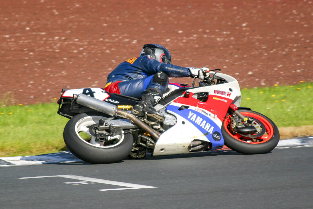 Paul Pavletich Yamaha OW01 action in Superman leathers