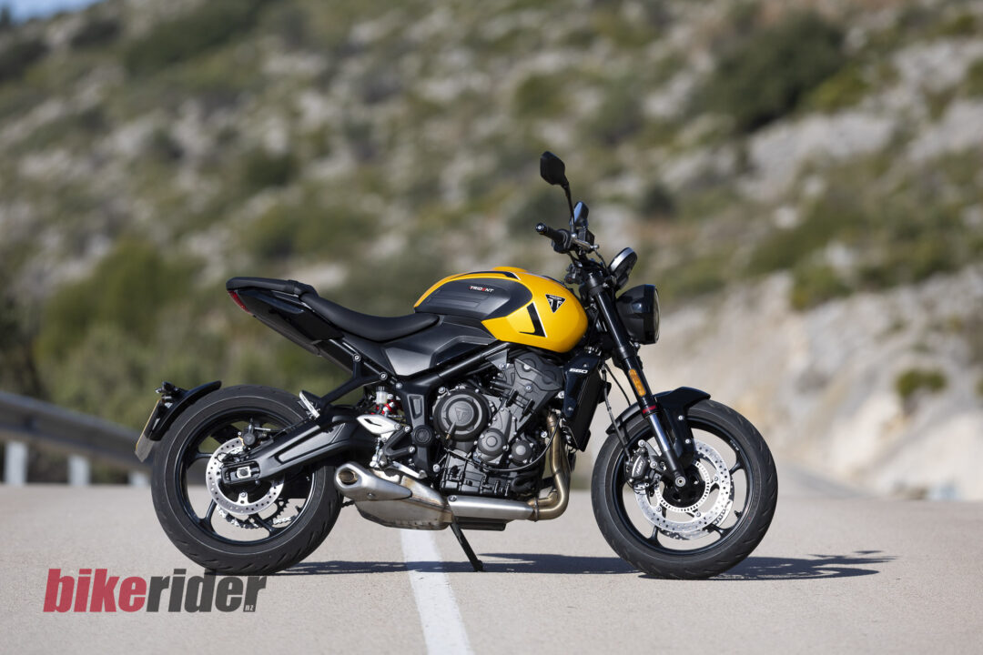 2026 Triumph Trident 660 review static yellow