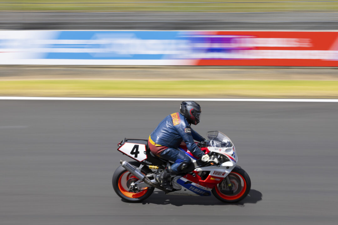 Paul Pavletich Yamaha OW01 action in Superman leathers